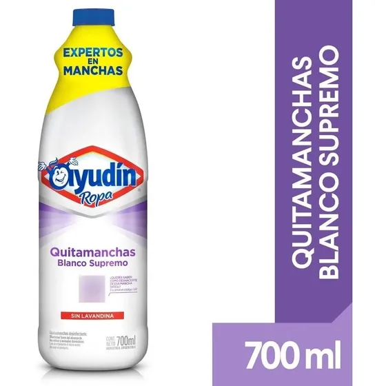 Quitamanchas Blanco Supremo Sin Lavandina X700 Ml Desinfecta