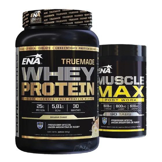 True Made Proteína Ena + Muscle Max Ena Crecimiento Muscular