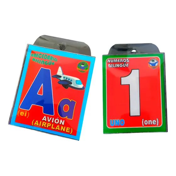 Juego Memorama Didactico Abecedario Y Numeros Bilingue Pack