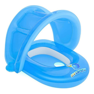 Lancha Inflable Con Techo Bebés De 1 A 2 Años Protección Uv Lancha Inflable Con Techo Bebés De 1 A 2 Años Protección Uv