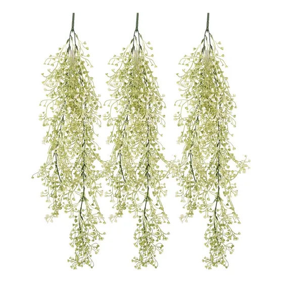Kit 3 Planta Artificial Folhagem Pendente Verde Muro Inglês