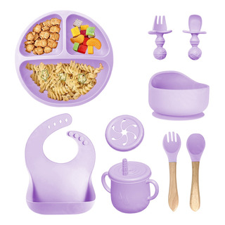 Juego De Silicona Antideslizante Para Platos Bebés 9pcs Juego De Silicona Antideslizante Para Platos Bebés 9pcs