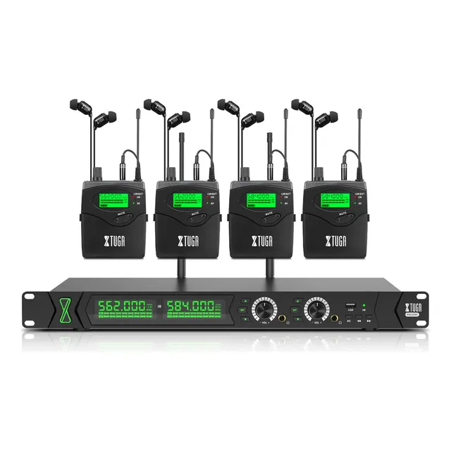 Xtuga Sistema De Monitoreo Inalambrico 2 Canal 4 Receptores