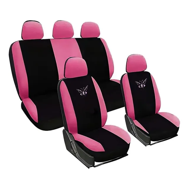 Funda Cubre Asientos Auto Universal Forro Asiento Kit Rosado