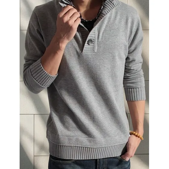 Suéter Suéter Falso De Dos Piezas Con Cuello Alto Estilo
