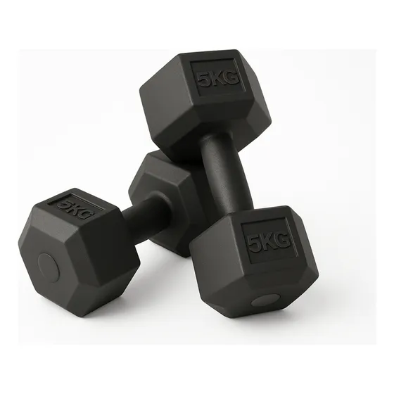 Set X2 Mancuernas  Pesas Pvc Rellenas Par Premium 5 Kg Gym