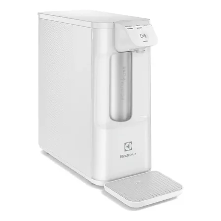 Purificador De Água Gelada Fria E Natural Eletronico Placa Compacto Electrolux Pe12b Com Filtro Carvão 6 Meses Ou 3000l Painel Touch Branco 127/220v