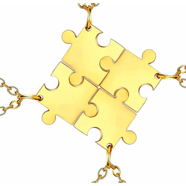 Cadenas De Pareja Collar Amistad Rompecabezas Candado Best