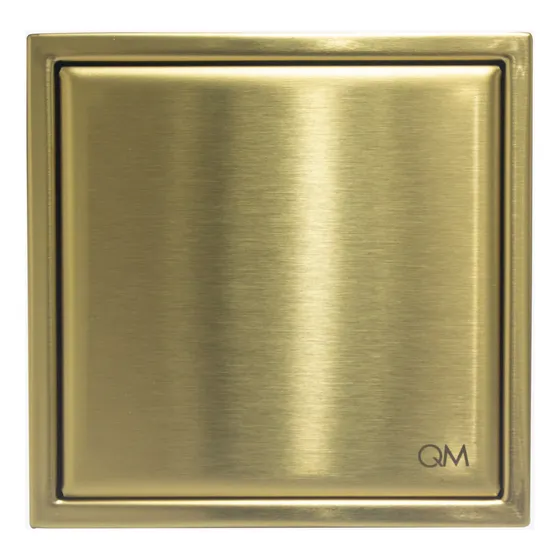 Rejilla Ciega Quality Metal Dorada Centro De Piso 10x10cm