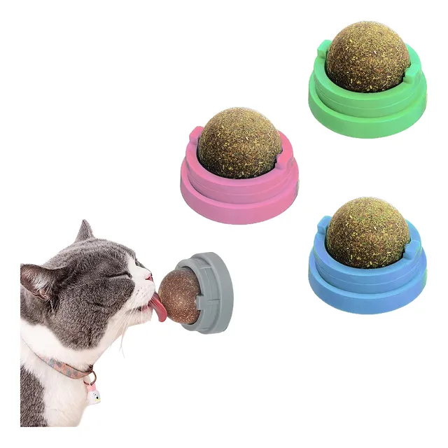 Juguete Interactivo Para Gato Catnip Giratorio Pared Spin X3