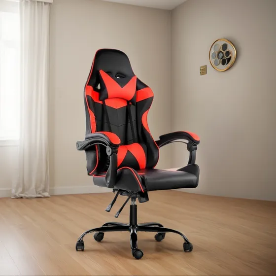 Silla Gamer Lumax Modelo Rom Super Oferta Negro/rojo -gaming