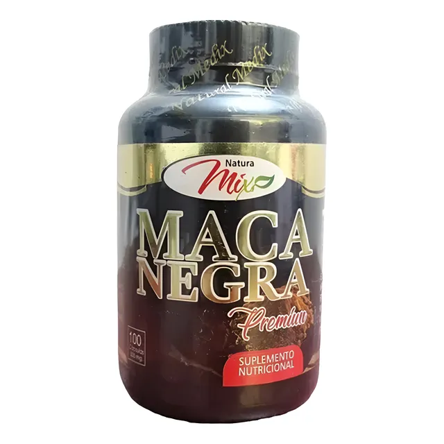 Maca Negra Premium 500mg 100 Capsulas Original Natura Mix