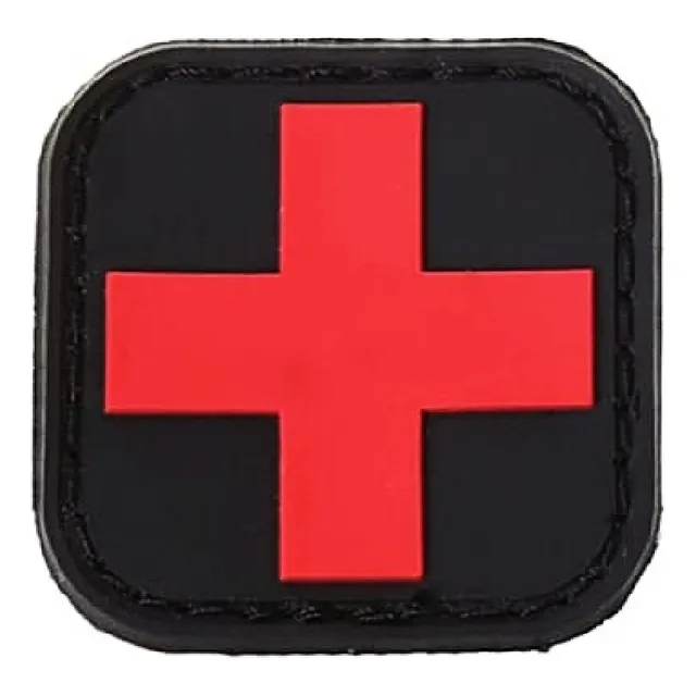 Patch Emborrachado Cruz Vermelha Primeiros Socorros