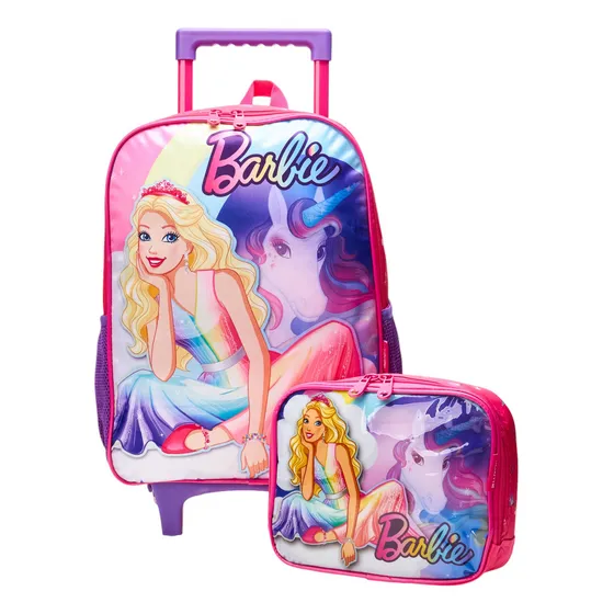 Kit Mochila e Lancheira Barbie Luxcel