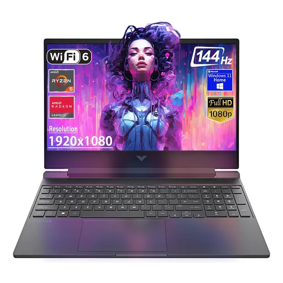 Computadora Portátil Para Juegos Hp Victus 15.6 Fhd 144 Hz, 
