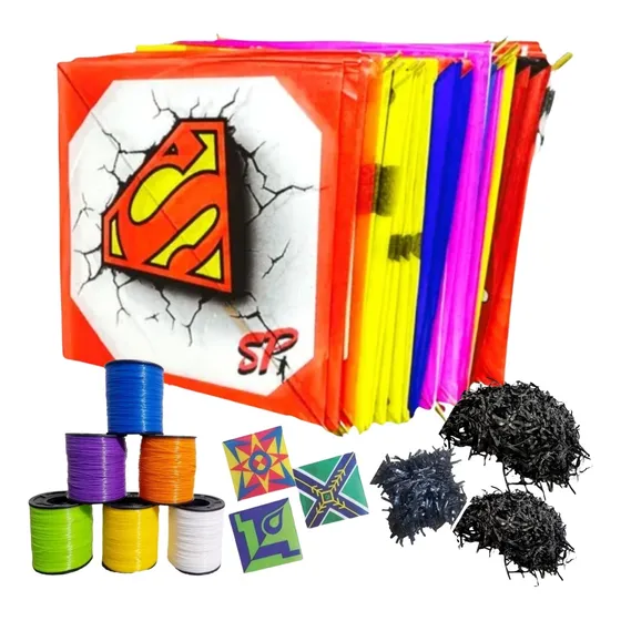 Kit 50 Pipas Chilena Rabiola Saco Pacote Peixinho Mini Raia