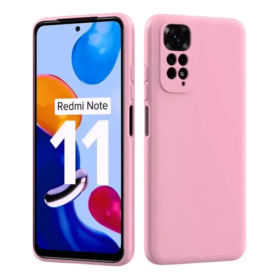 Carcasa Silicona Slim Para Xiaomi Redmi Note 11 / Note 11s Rosada Ct 1 Un