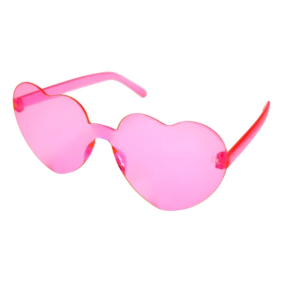 Anteojos Cotillon Corazon Acrilicos X10 Lentes Fiesta Rosa Corazón