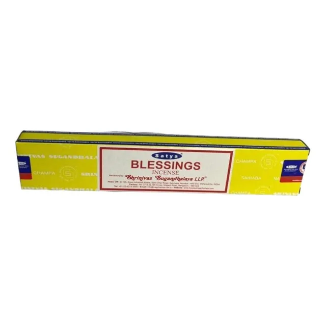 Incenso Massala Bençãos Satya Blessings Caixas C 12 Varetas