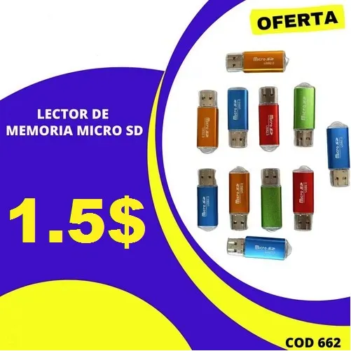 Lector De Memoria Usb Micro Sd Somos Tienda Cod 662