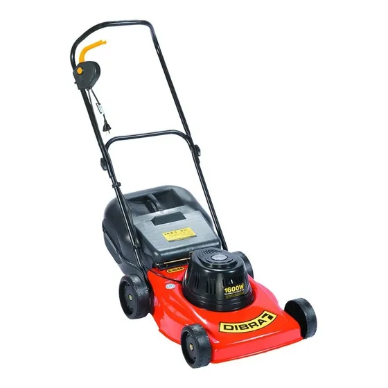 Cortadora de pasto eléctrica Dibra R45SR con bolsa recolectora de 1.6 kW y color naranja/negro
