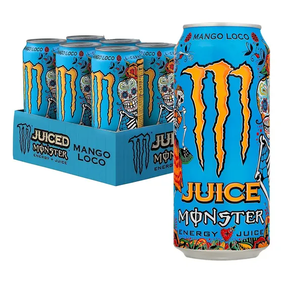 Juice Monster Mango Loco 473ml (6 Latas) Kit Manga