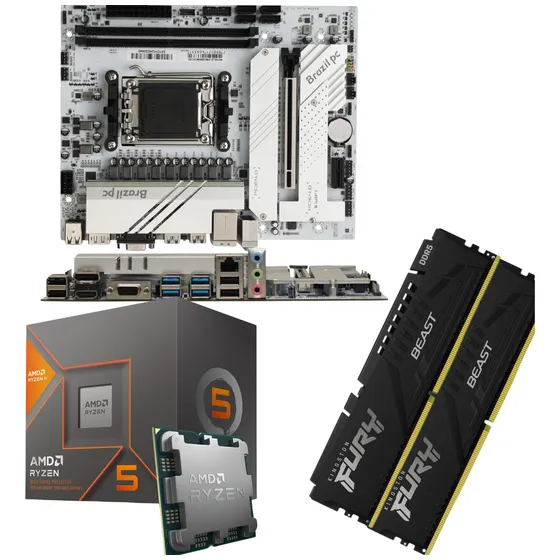 Kit Upgrade Amd Ryzen 5 8600g + B650m + 2x16gb Ddr5