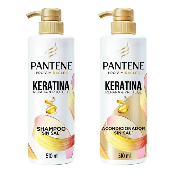 Pack Shampoo 510 + Aco 510 Pantene Keratina Vitamina 510ml