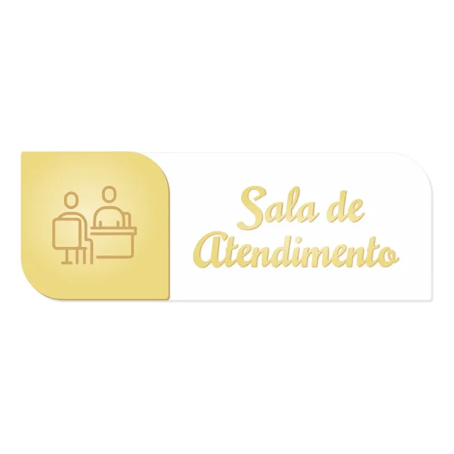 Placa Porta 3d Identificação Sinalização Personalizada 1unid