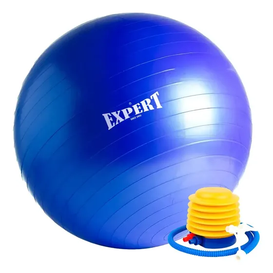Pelota De Pilates 55cm Aerobics Fitness + Inflador - El Rey Color Azul | Cuotas sin interés