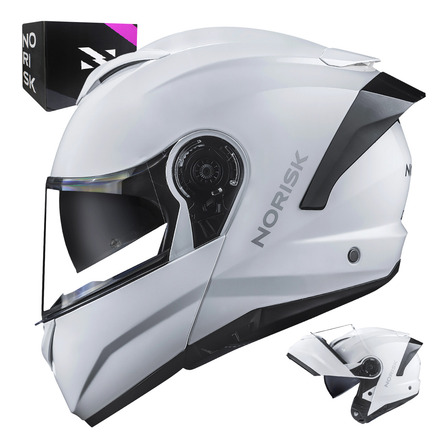 Capacete Articulado Norisk Force 2 Monocolor Branco C/óculos Capacete Articulado Norisk Force 2 Monocolor Branco C/óculos