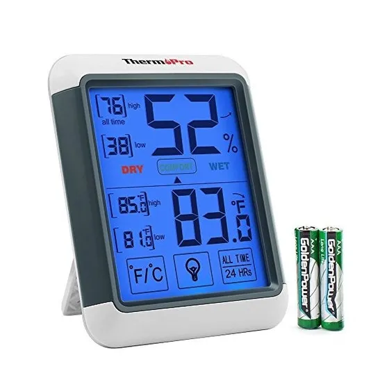 Thermopro Tp55 Cubierta Humedad Del Termómetro De Monitor Co