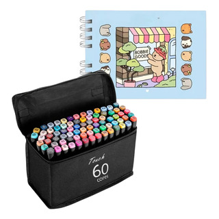 Livro Para Colorir 50 Folhas Touch Pen Kit 60 Cores Livro Para Colorir 50 Folhas Touch Pen Kit 60 Cores