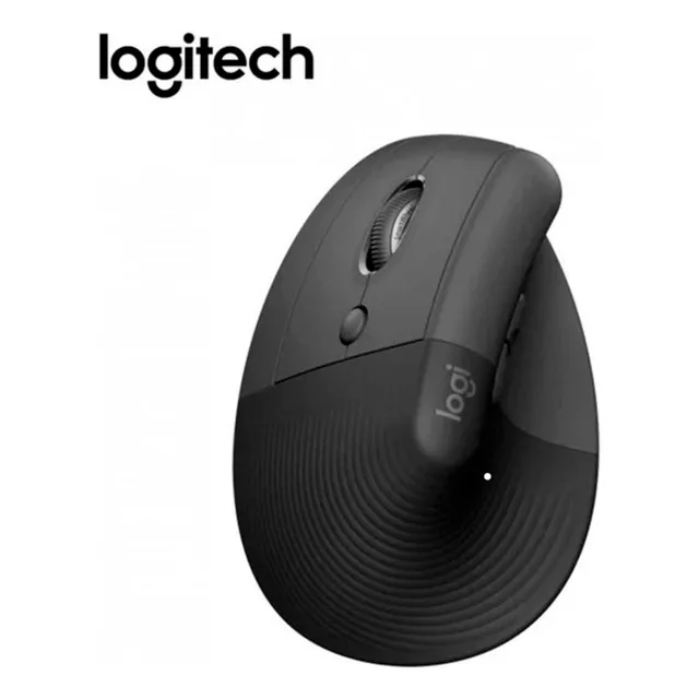 Mouse Logitech Lift Vertical Zurdo Wireless Oficina Cómodo Color Negro