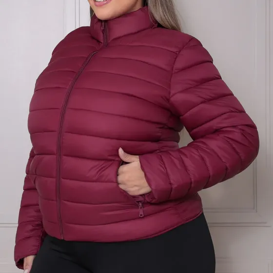 Jaqueta Puffer Plus Size Bobojaco Casaco Forrada Inverno