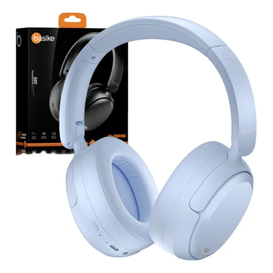 Fone De Ouvido Bluetooth 5.4 Redução Anc E Enc De Ruído Ativo 50h Suporte Chamadas de Voz, Áudio de Alta Fidelidade Cor Azul-celeste