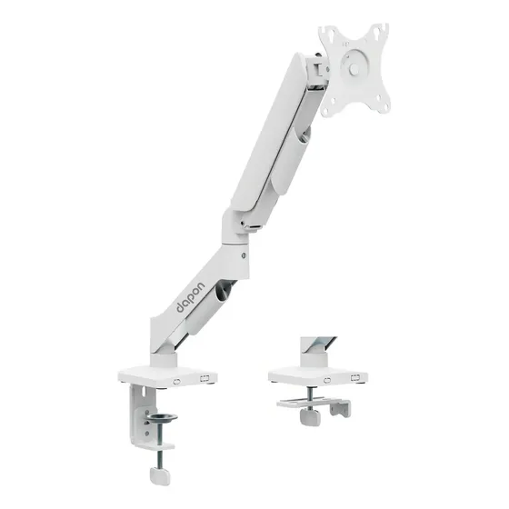 Suporte Para Monitor De Mesa Dapon Articulado Mola Mecânica Branco