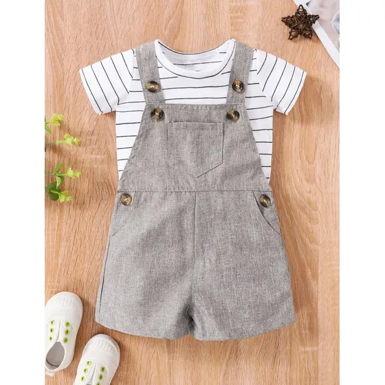 Conjunto De Braga Con Body Para Niño