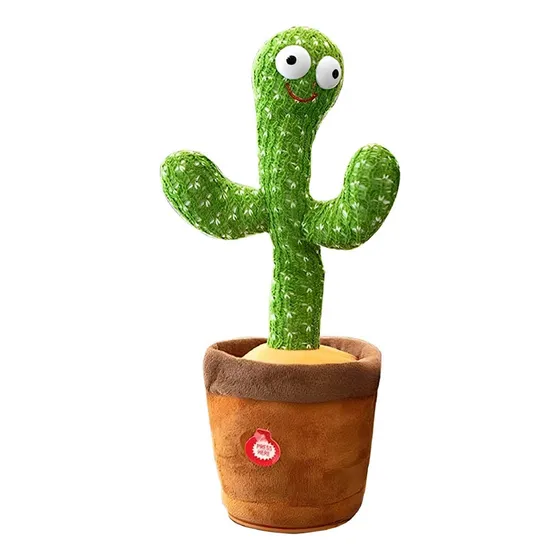Cactus Bailarin Recargable Repite Sonidos Luces Y Musical 
