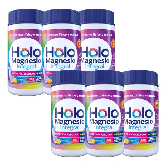 Pack X6 Holomagnesio Integral 150gr Sabor Naranja
