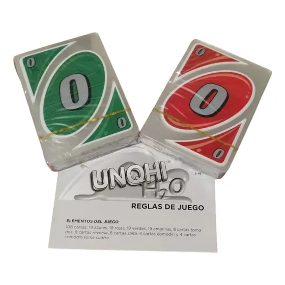 Cartas Juego Del Uno H2o Impermeable Resistente