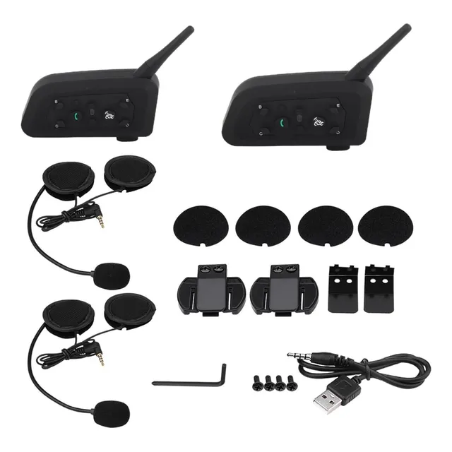 Intercomunicador V6pro Para Casco De Motocicleta, 2 Unidades