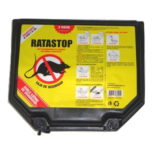 Caja Portacebo Rata Stop + Trampera Eco Trampa Control Ratas