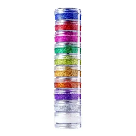 Glitter Cremoso 10 Cores Bastão Maquiagem Pintura Facial Colormake