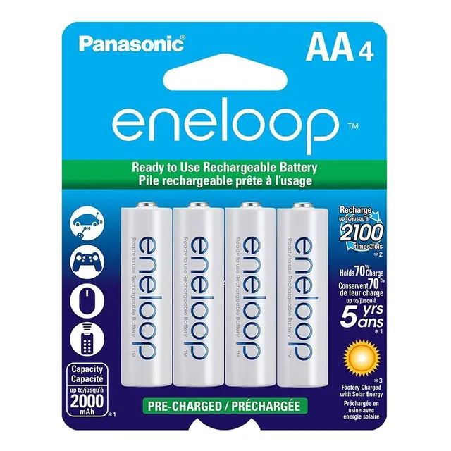 Pilas Recargables Panasonic Eneloop Aa 2000mah Pack por 4