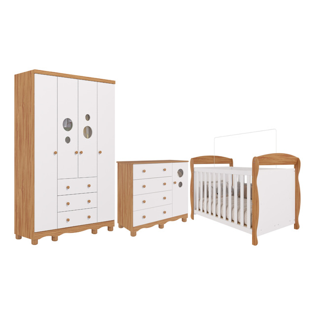 Quarto Bebê Completo Berço Americano Guarda Roupas Cômoda F Quarto Bebê Completo Berço Americano Guarda Roupas Cômoda F