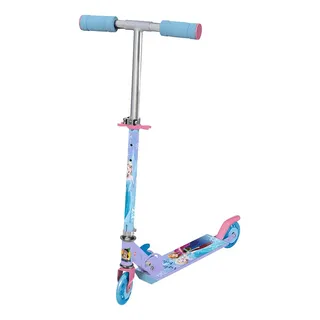 Patinete infantil con 3 ruedas plegable LED para niños y niñas, color rosa