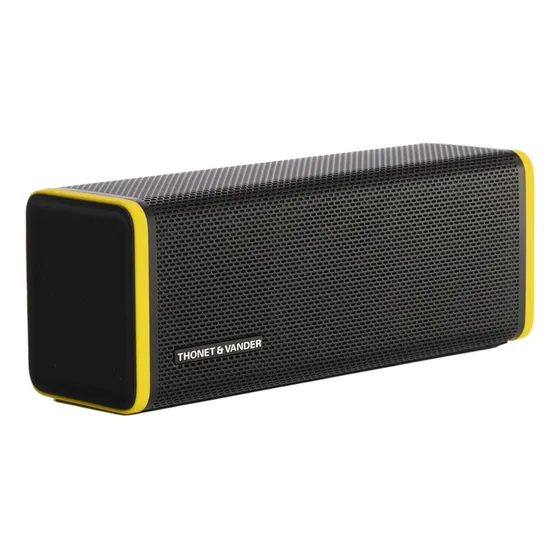 Parlante Thonet & Vander Frei Chain Frei portátil con bluetooth waterproof black y yellow