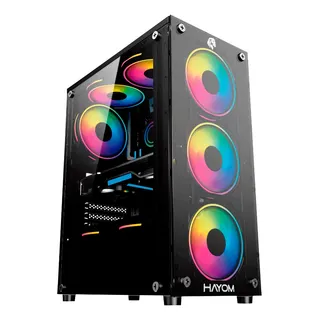 Gabinete Gamer Hayom Fonte Em Baixo Preto Gabinete Gamer Hayom Fonte Em Baixo Preto