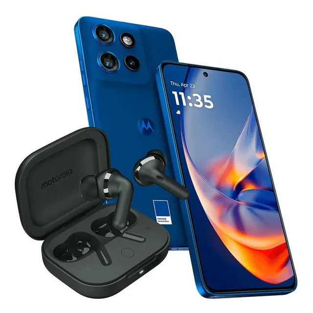 Smartphone Motorola Moto Edge 50 Neo 5g 512 Gb 12 Gb Ram Camara 50mp Moto Ai Ip68 Nfc Cuero Vegano Azul Azul